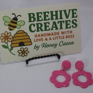 Groovy Vintage Inspired Mod Earrings, 60s, 70s Boho Style, Chain, Retro Flower